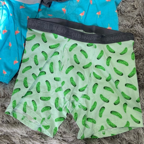 Old Navy men grey, blue green variety pattern knit under shorts. Size M. NWOT - Picture 3 of 8
